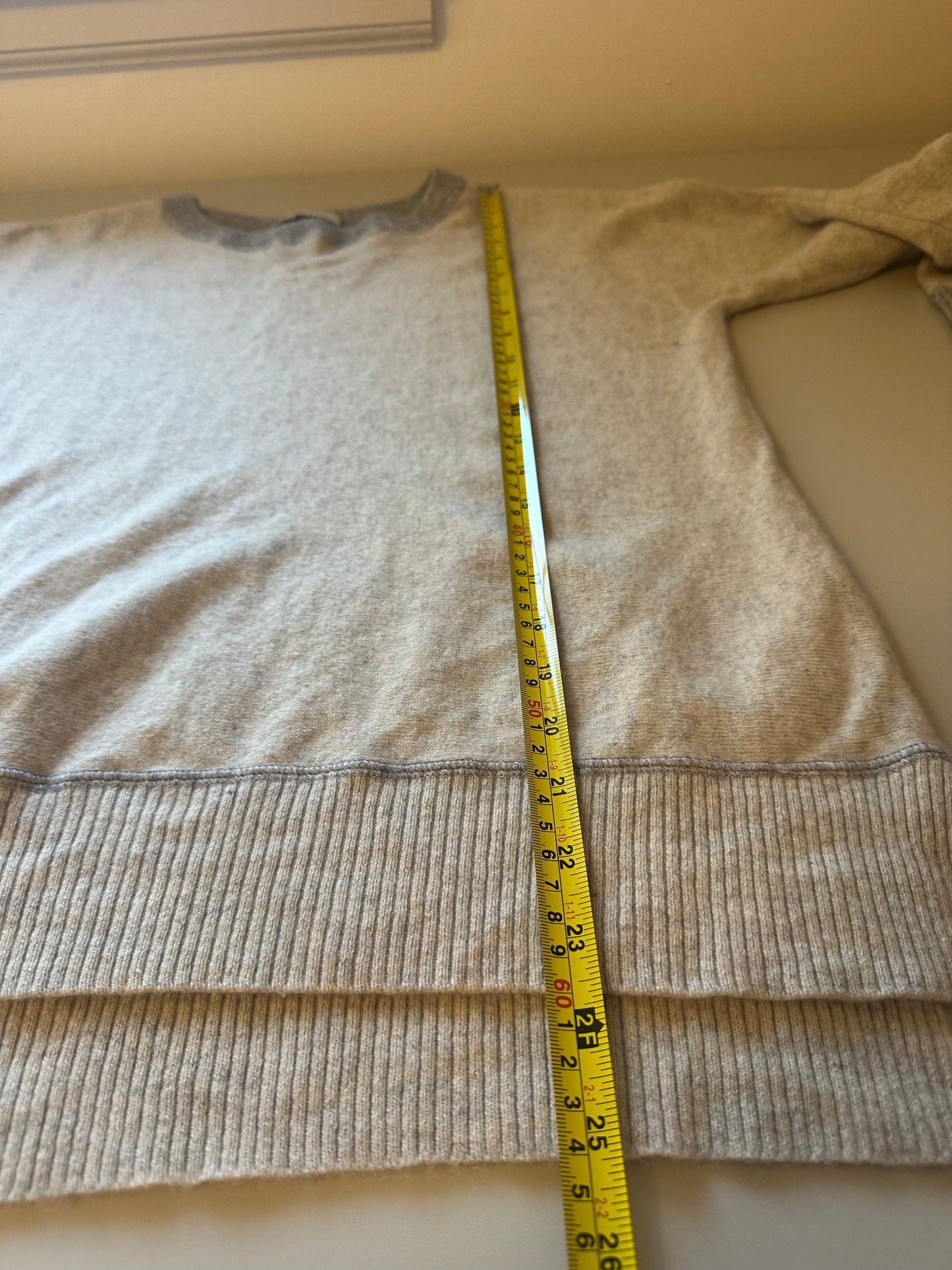 Kinross Cashmere Gray Sweatshirt Style Sweater | Size Small