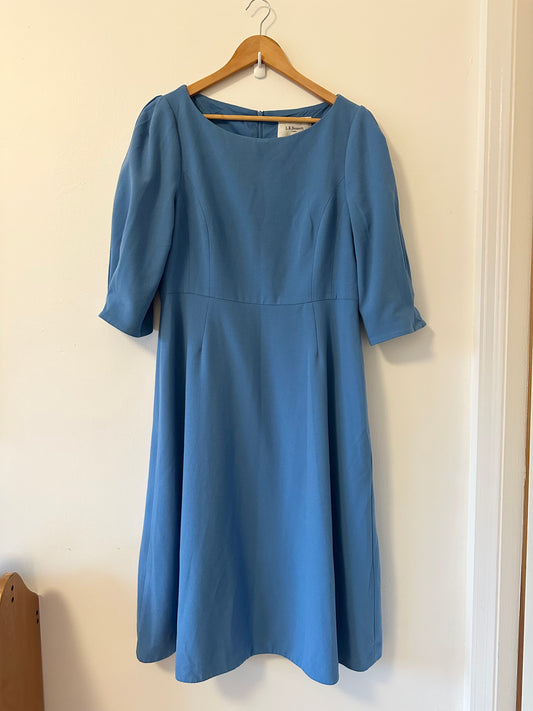 LK Bennett Lemoni A-line Midi Dress in Blue | Size 12