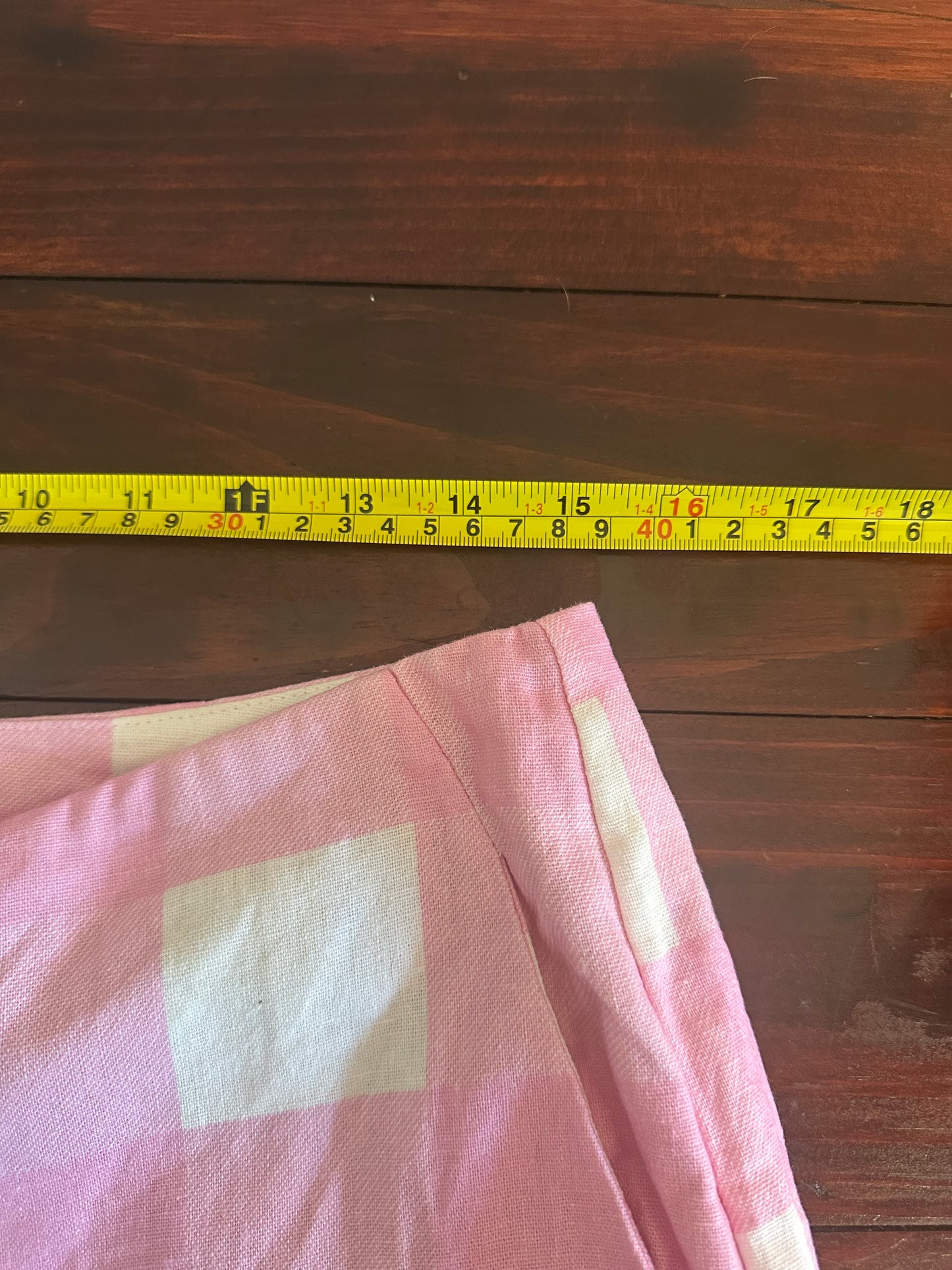 Sanctuary New Sunday Shorts in Pink and White Check - Size 28