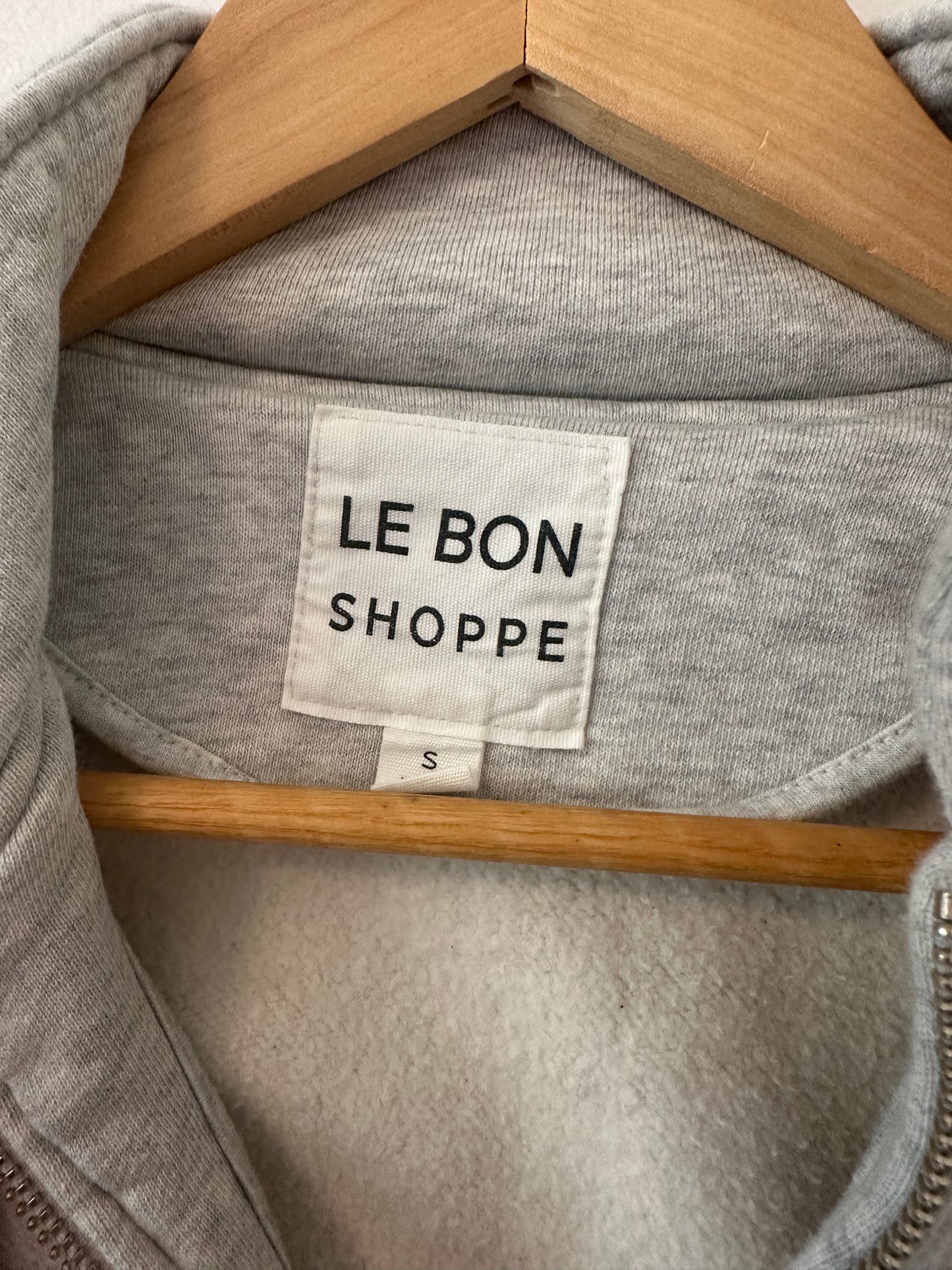 Le Bon Shoppe Noah Fleece Top in Heather Grey - Size Small