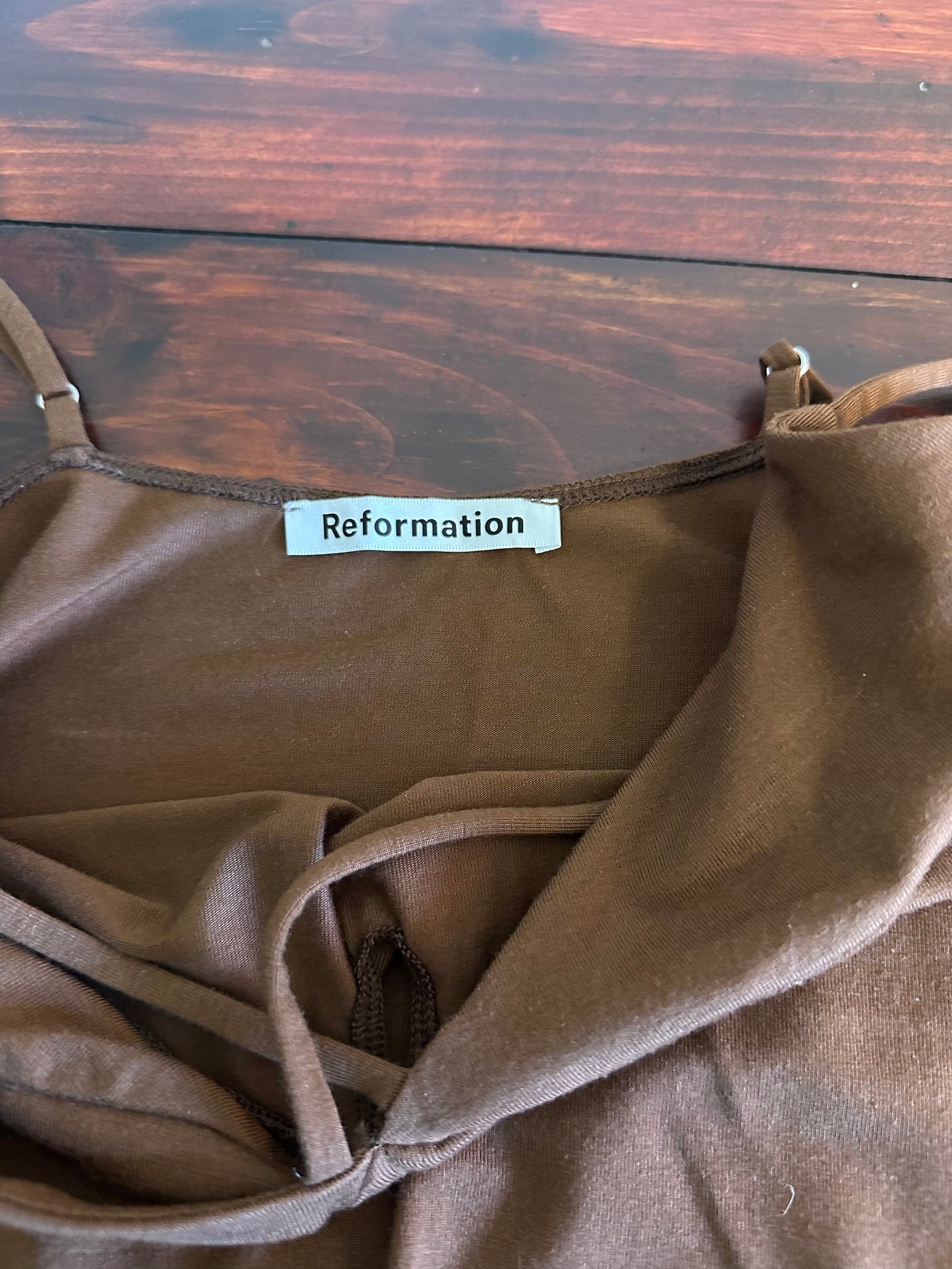 Reformation Lainey Bodycon Knit Maxi Dress in Brown - Size Small