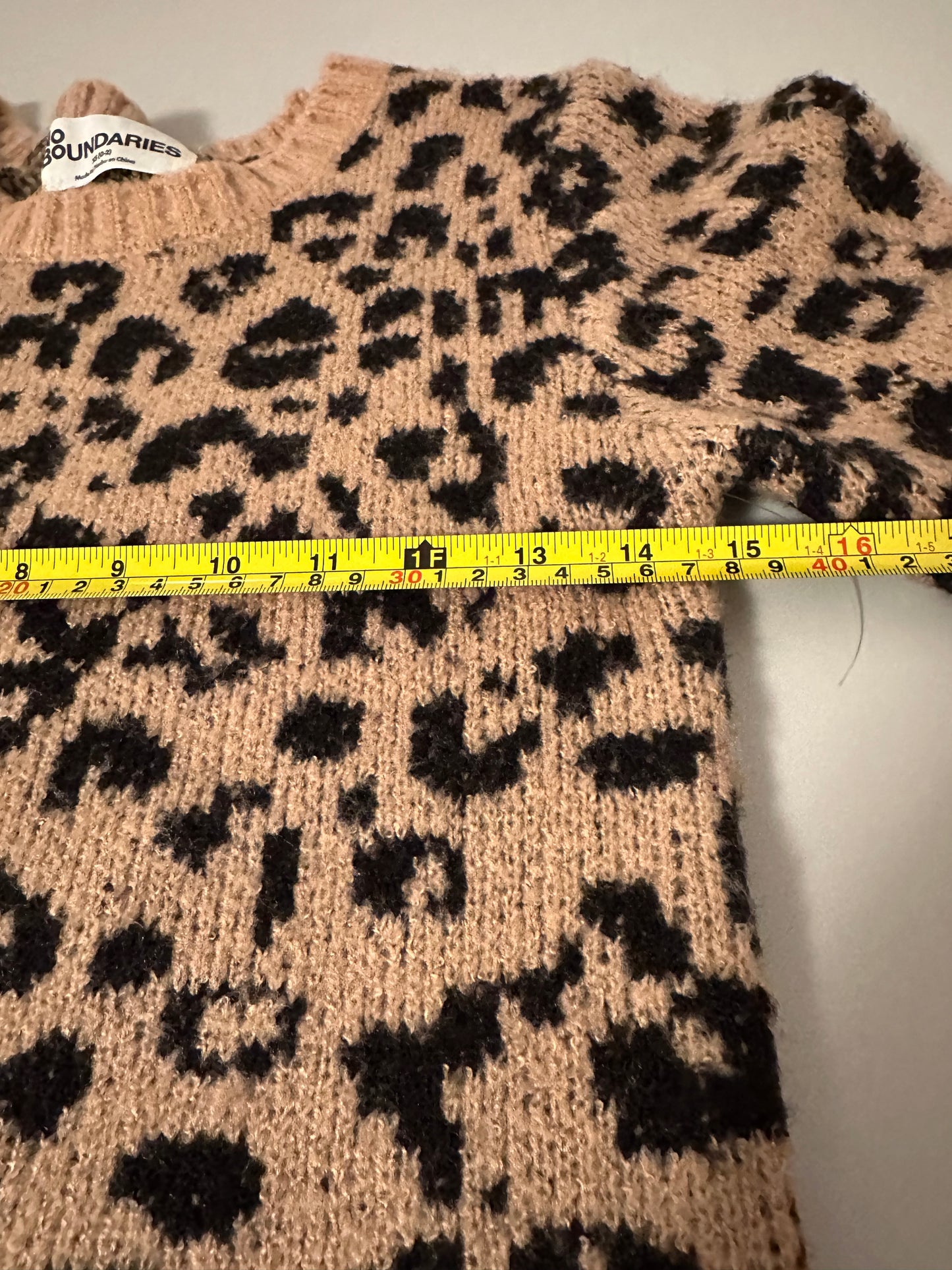 No Boundaries Leopard Print Sweater | Size XS