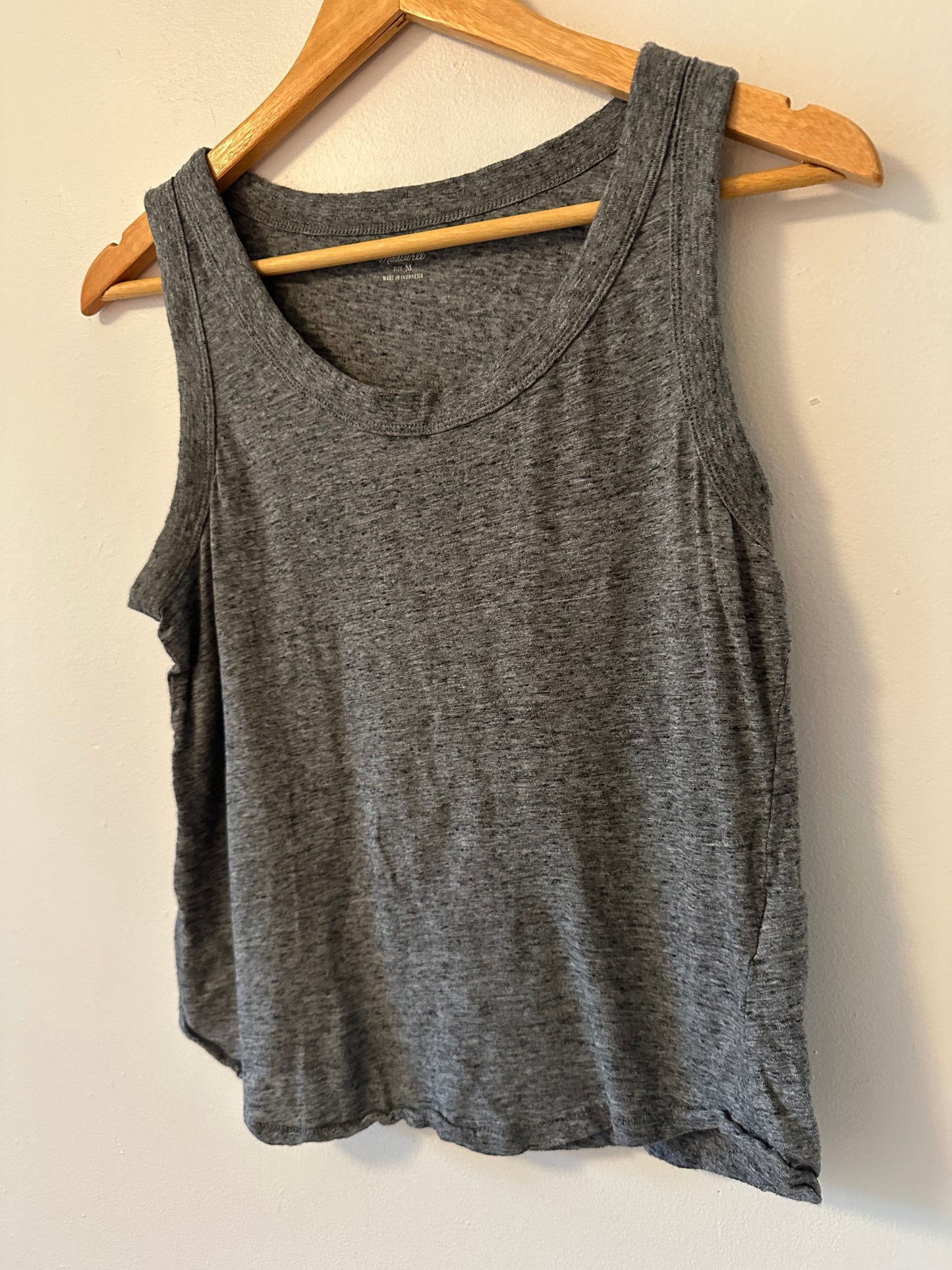 Madewell Vintage Charcoal Gray Sleeveless Scoop Neck Tank Top | Size Medium