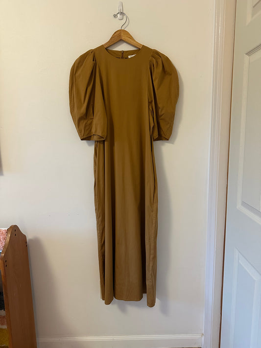 Mr. Larkin Molly Puff Sleeve Modern Weaving Dress in Sierra | Size Small