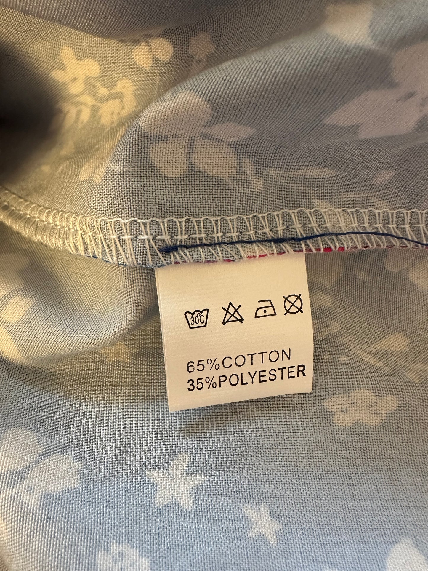 Sunday Up Smocked Bodice Blue and White Floral Dress | Size Large