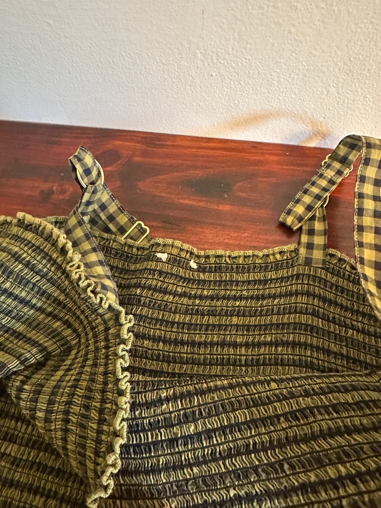 Nation LTD Embry Checkered Midi Dress in Lichen