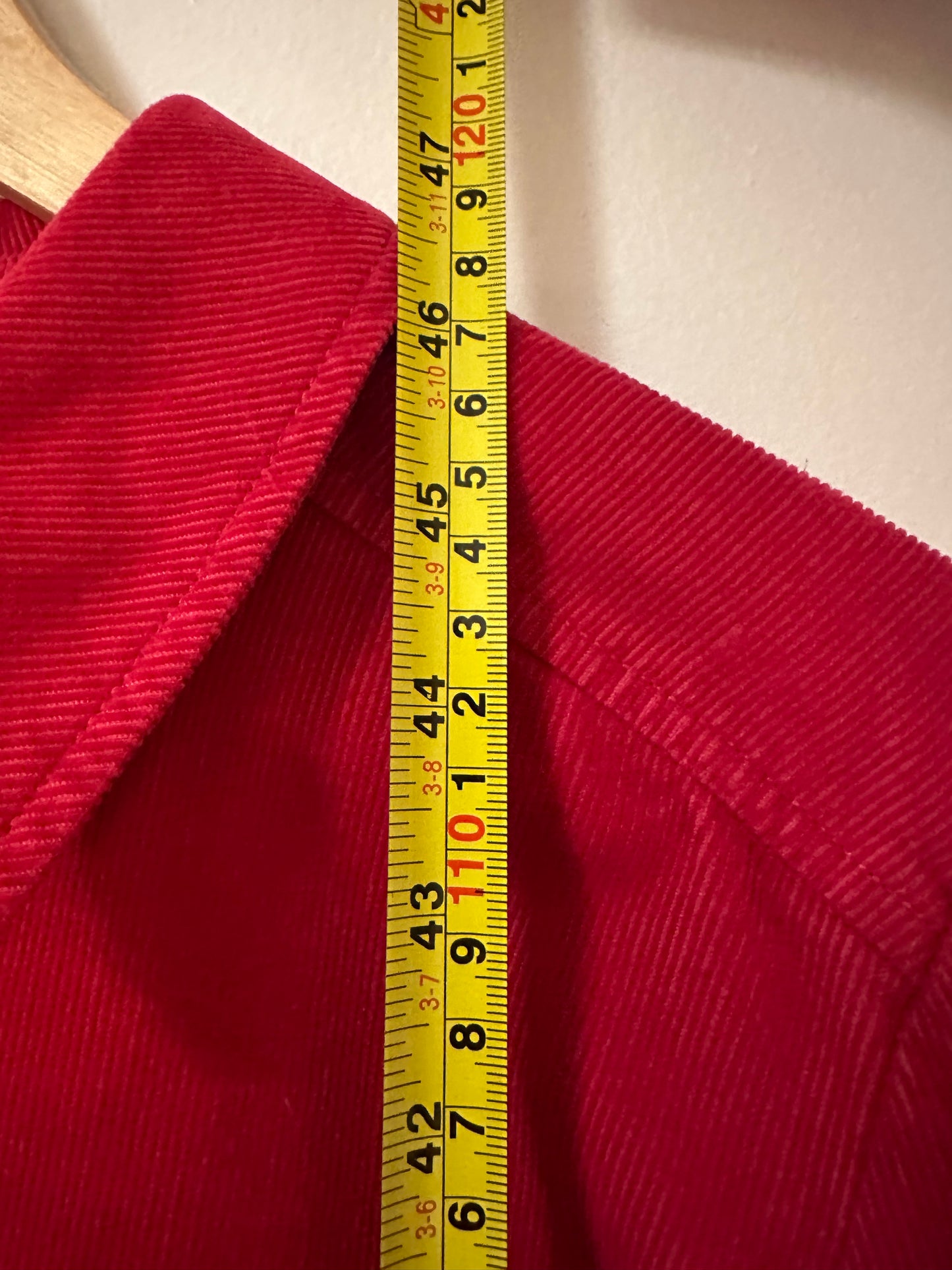 Boden Clara Corduroy Red Long Sleeve Belted Midi Dress | Size 10