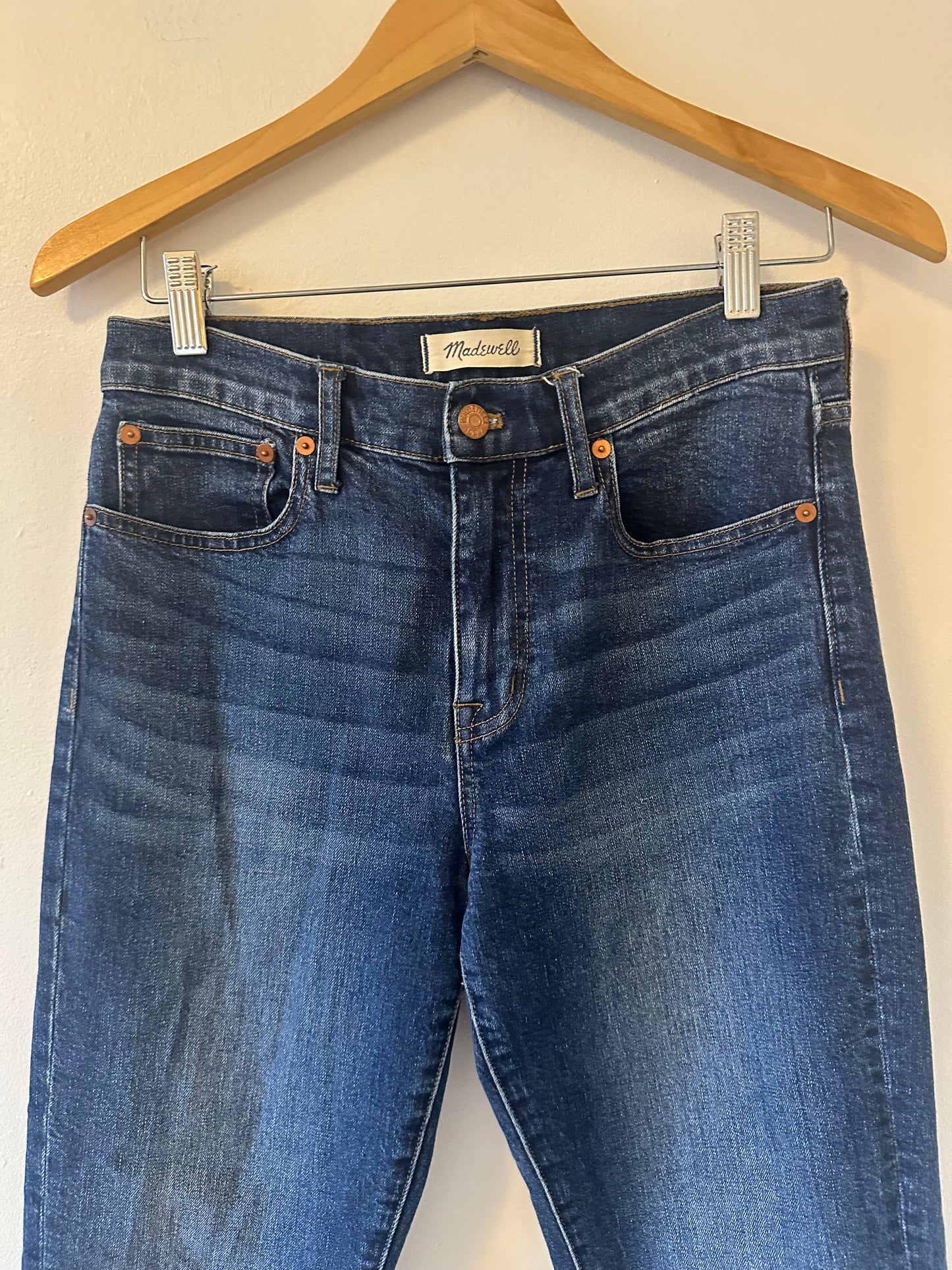 Madewell Cruiser Straight Leg Medium Wash Jeans With Stretch | Size 27
