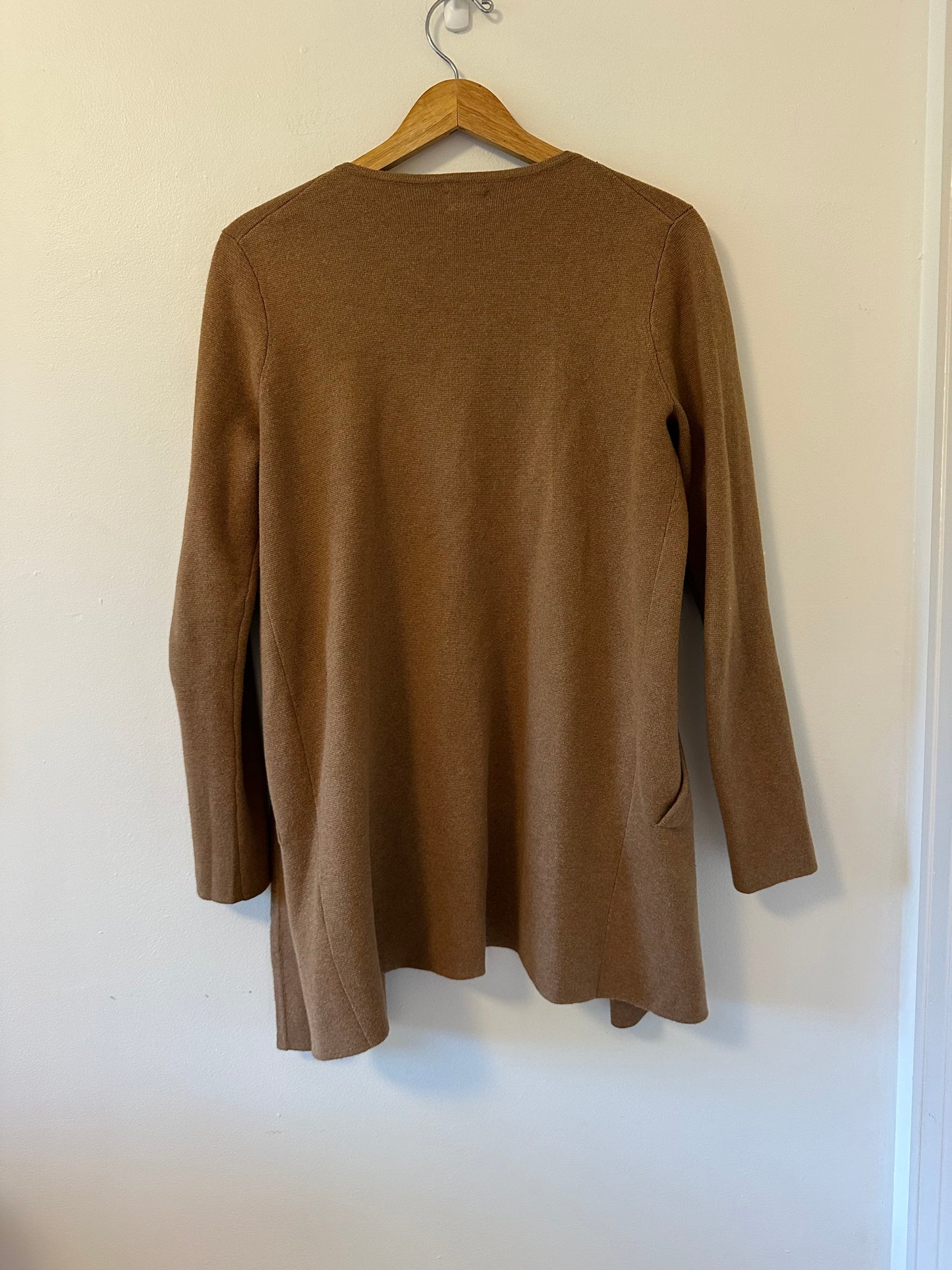 J. Crew Vanessa Camel Open Longline Cardigan Sweater | Size Small