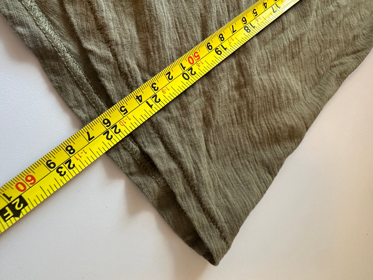 Nation LTD Olive Green Puff Sleeve Loren Pima Cotton Long Sleeve T-Shirt | Size Medium