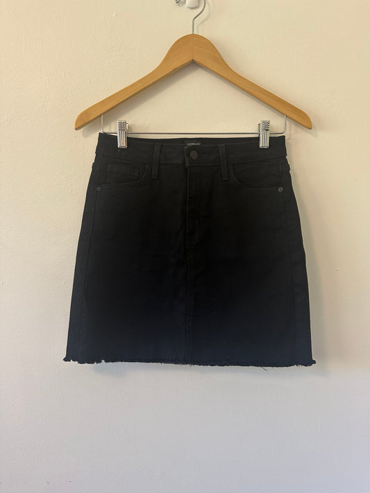 Just Black Black Denim Mini Skirt | Size Small