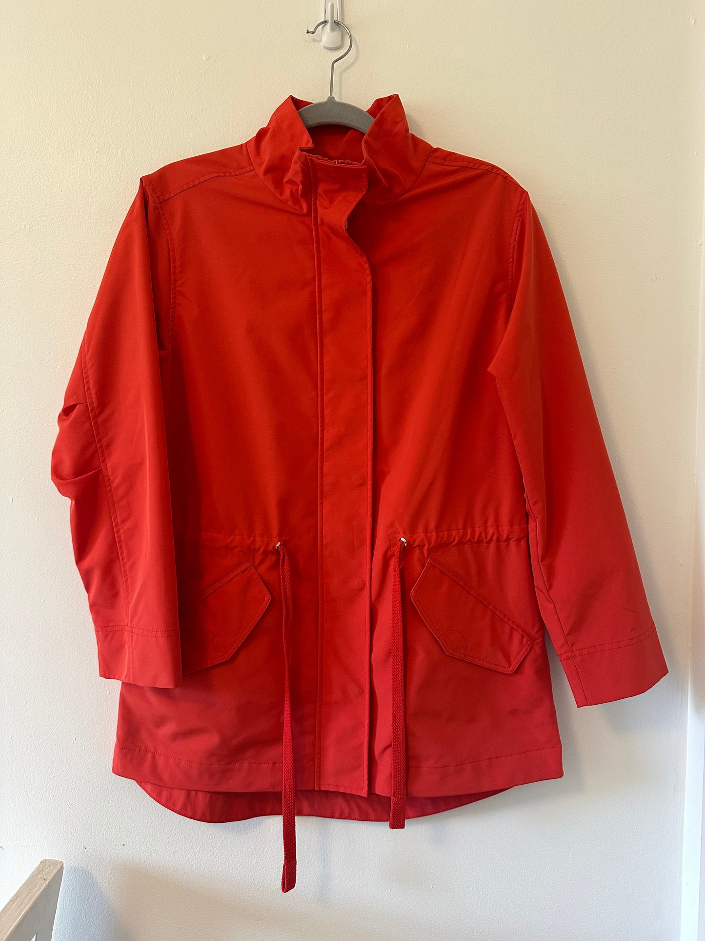 NWT Lilla P Poppy Red Hi Low Anorak Rain Jacket - Size XS