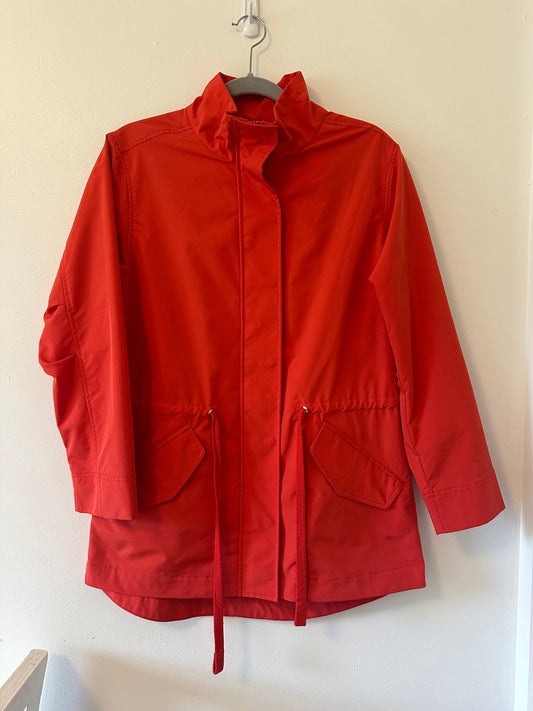 NWT Lilla P Poppy Red Hi Low Anorak Rain Jacket - Size XS