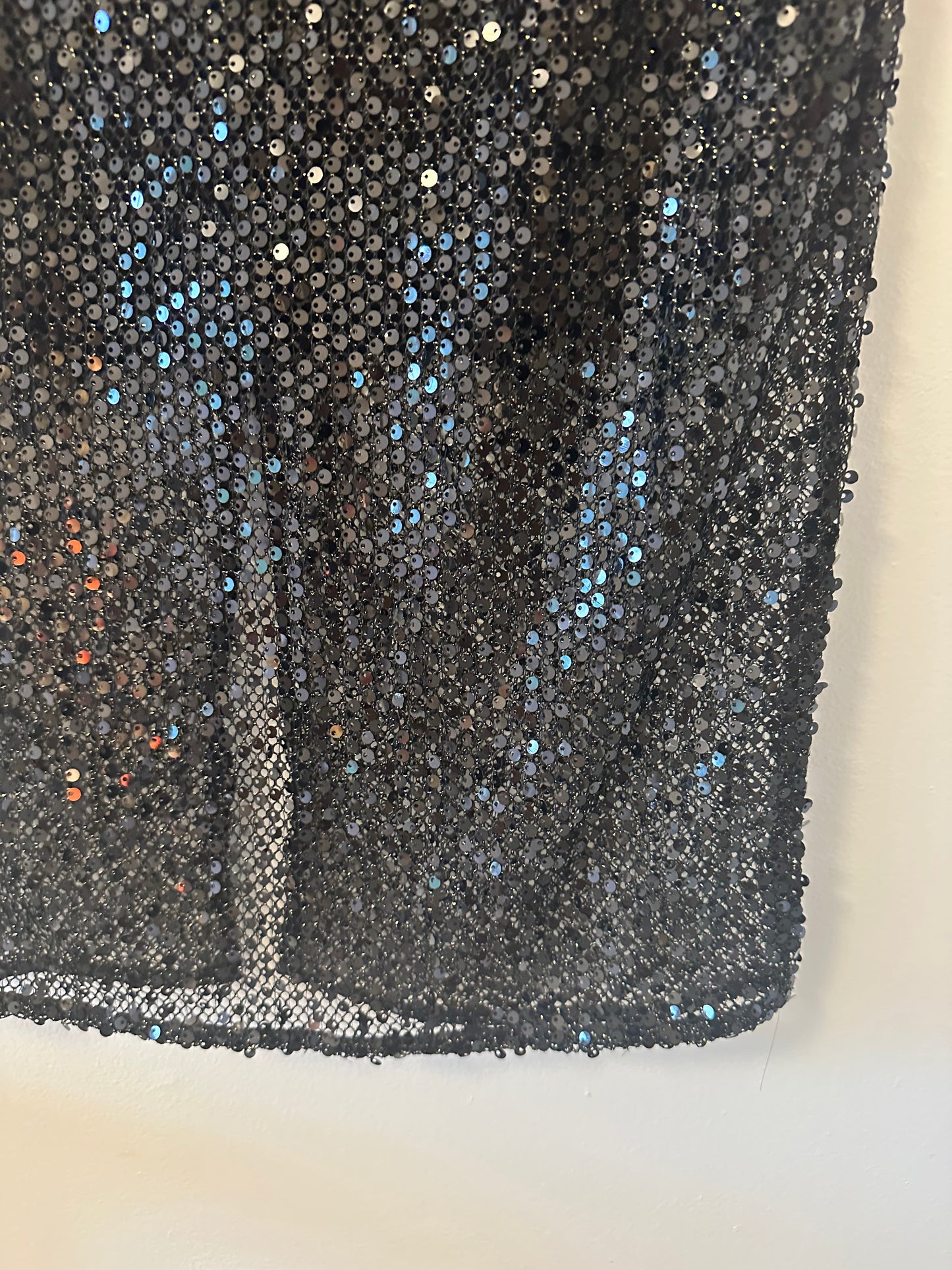 J. Crew Collection New Black Sequin Midi Skirt Size 2