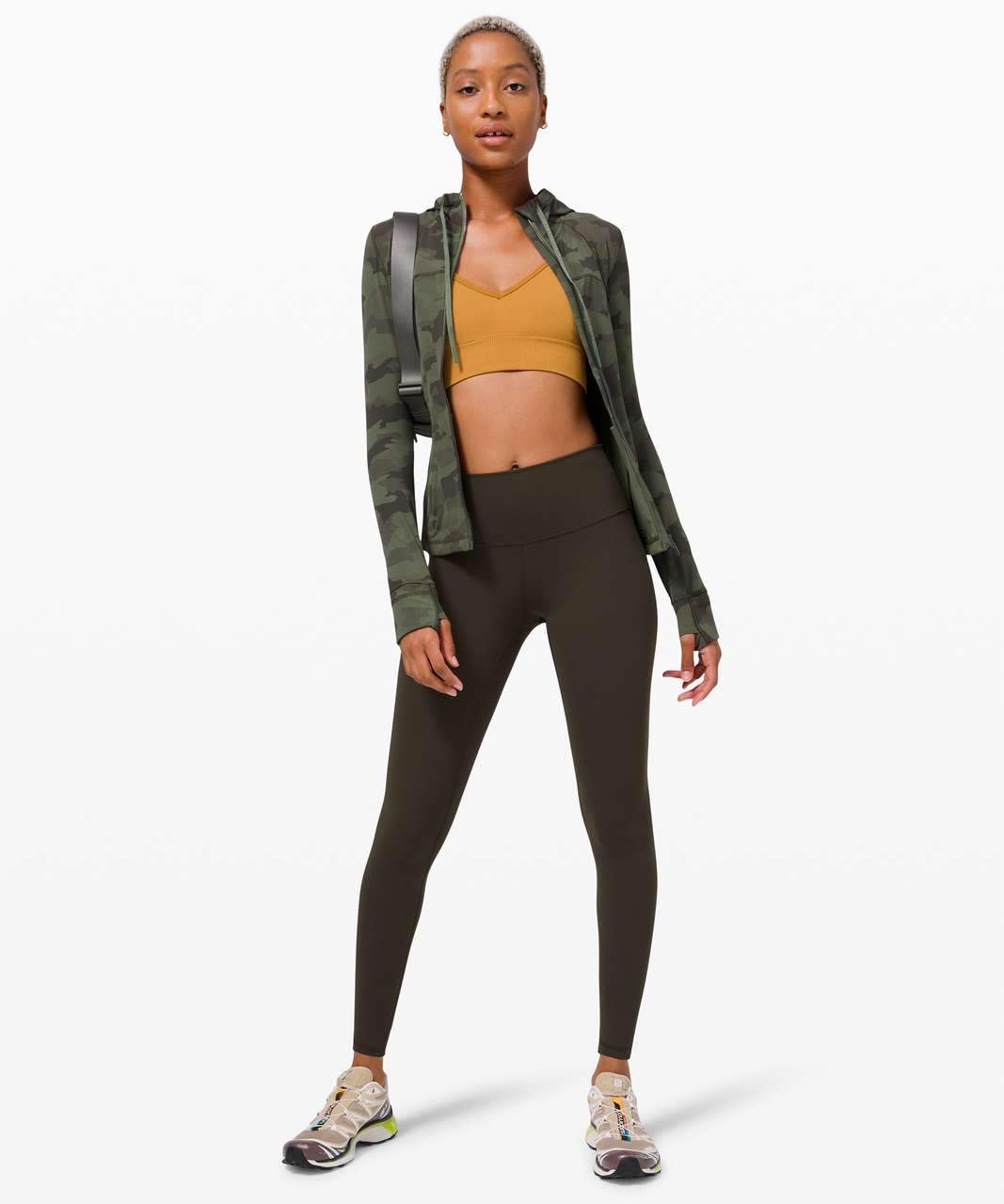 Lululemon Hooded Define Jacket *Nulu Camo Green Twill Multi - Size 8