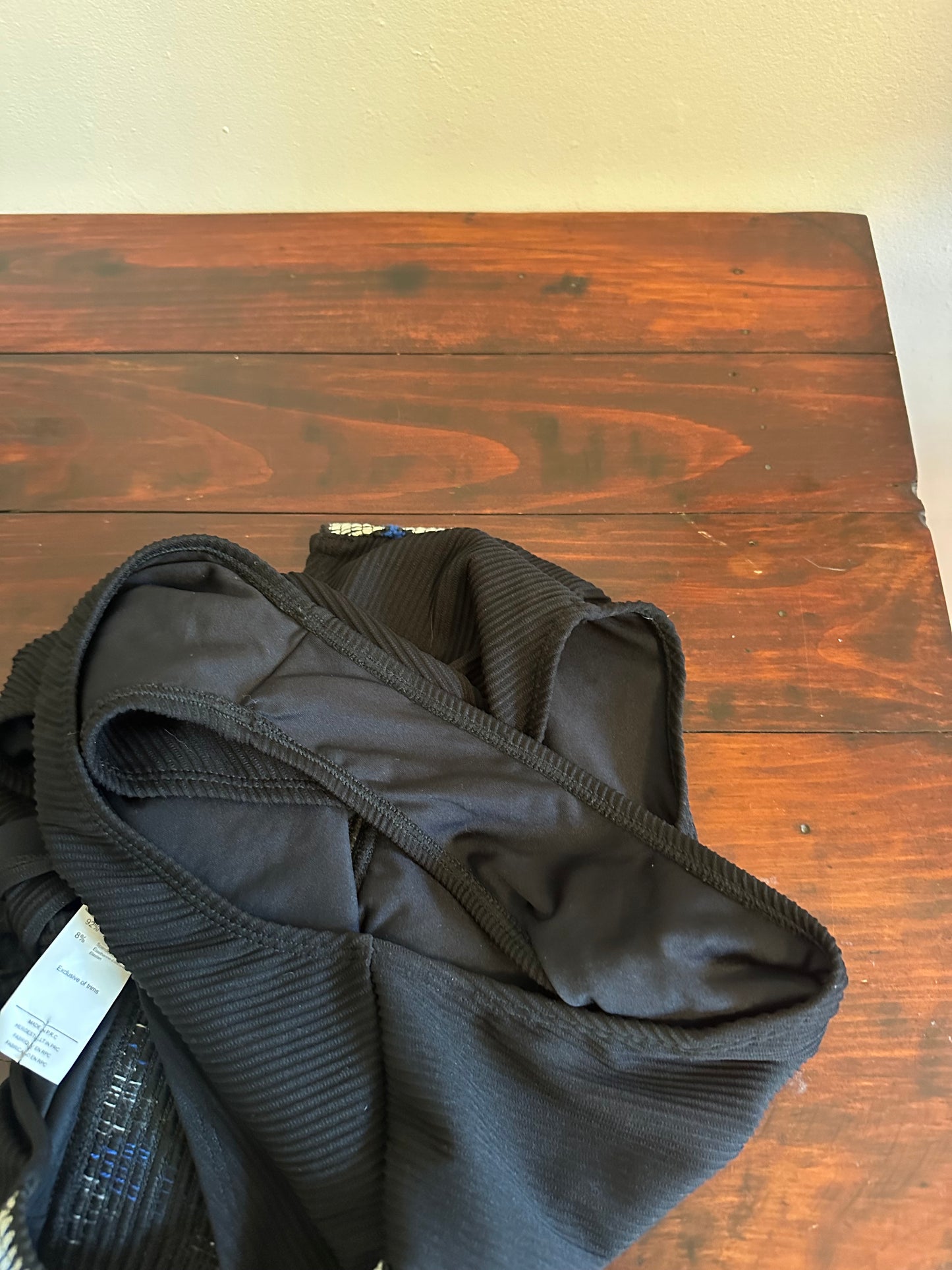 Cupshe Geo Stitching Wrap Cutout One Piece Swimsuit - Size Medium