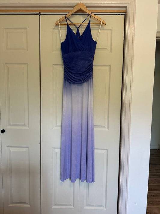 Young Fabulous and Broke Blue and Purple Ombre Maxi Dress Size XS