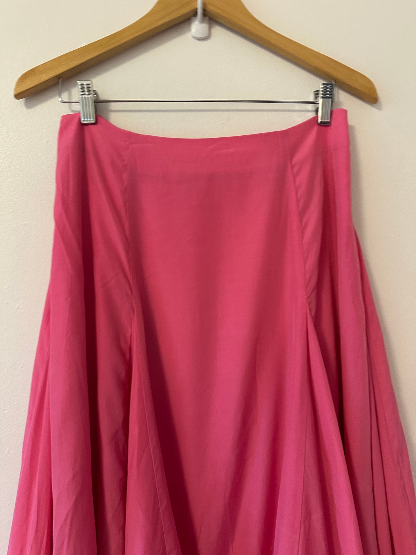 NWT Mare Mare x Anthropologie Ruffle Hem Midi Skirt in Pink | Size Medium