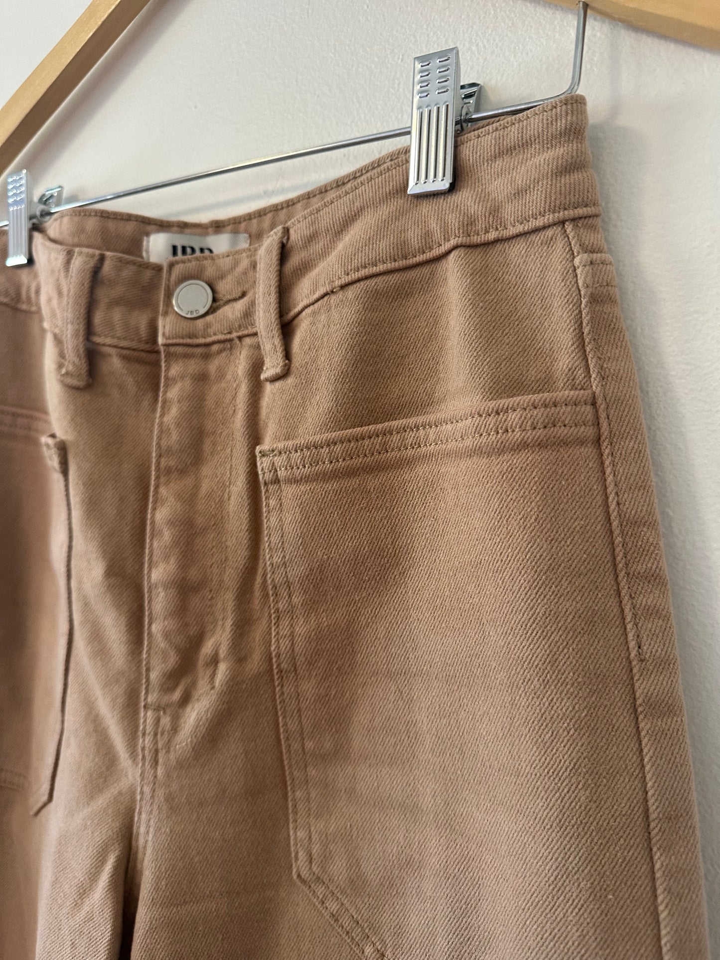 Just Black Light Brown Patch Pocket Denim Wide Leg Pants | Size 27