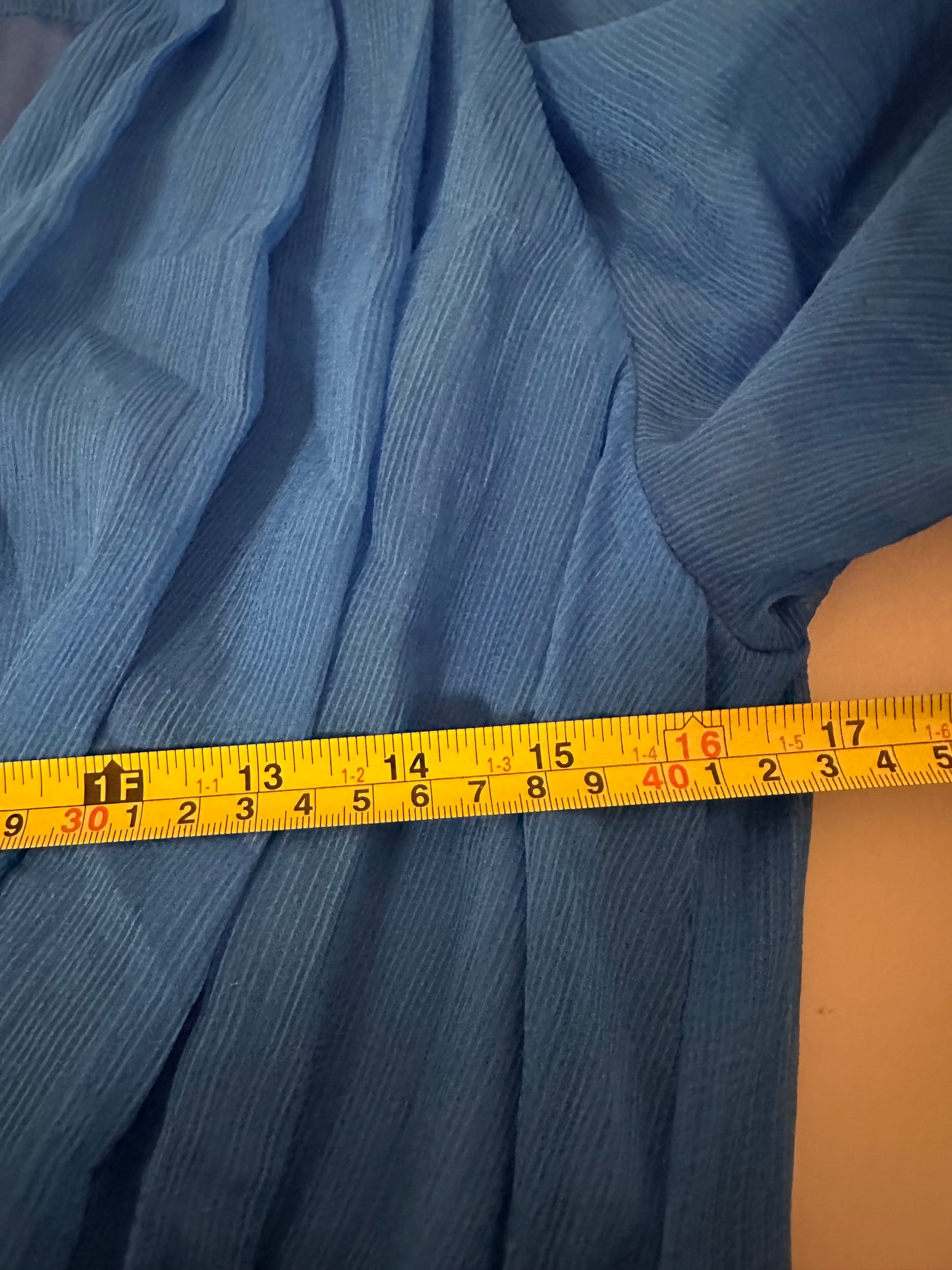 Elliatt Sylliott High Low Ruffle Chiffon Dress in Blue | Size Medium