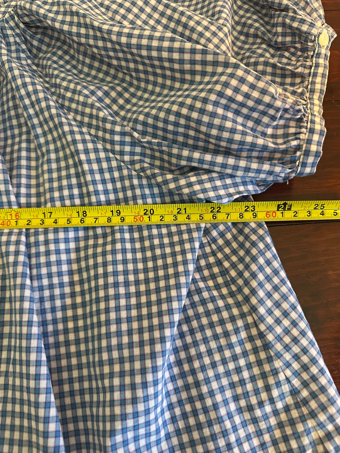 Doen June Gathered Gingham Organic Cotton Blouse - Size Small