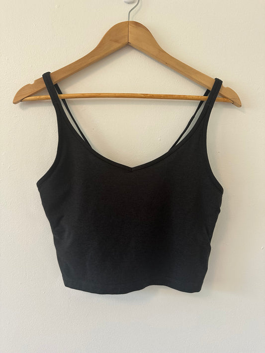 Vuori Black Women's Cropped Tank Top Size XL