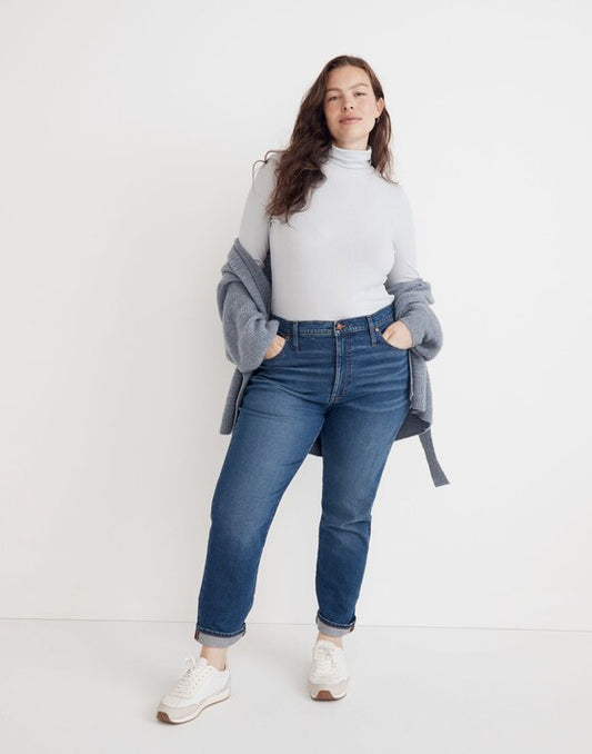 Madewell Women's The Slim High Rise Boy Straight Leg Jeans | Size 33 Tall