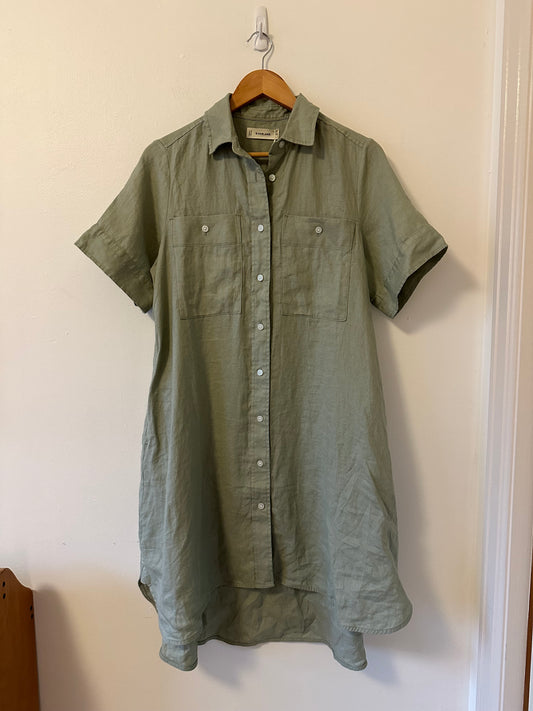 NWT Everlane Daytripper Oversized Shirt Dress in Linen | Size XS