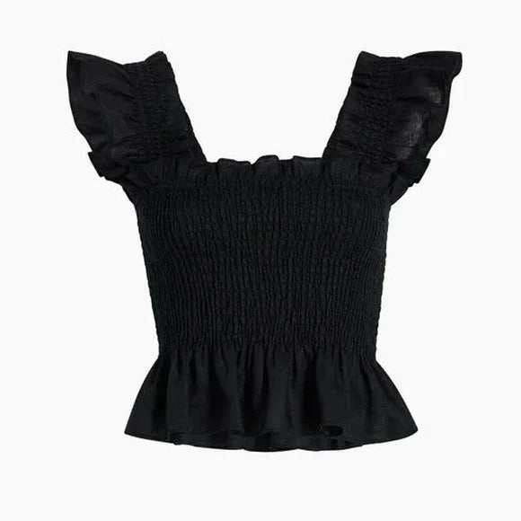 Hill House The Paz Nap Top in Black Size XS