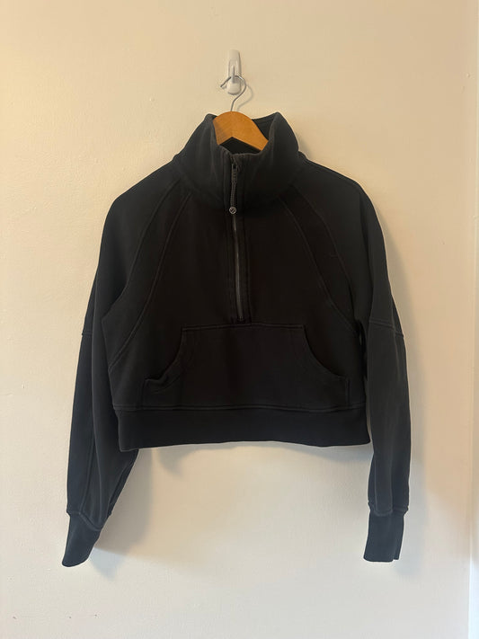 Lululemon Athletica - Scuba Oversized Funnel-Neck Half Zip in Black | Size XS/S