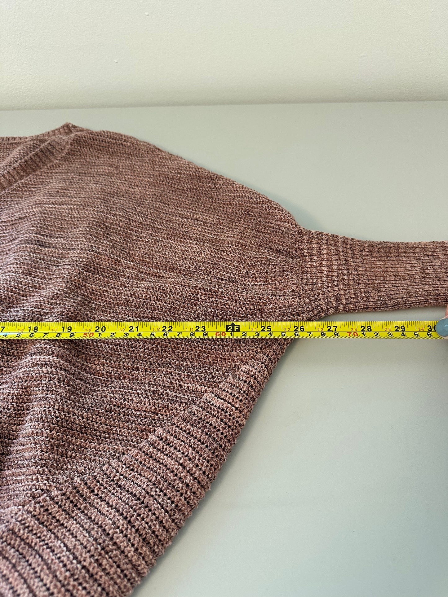 Prana V-Neck Sweater in Warm Rose | Size Small