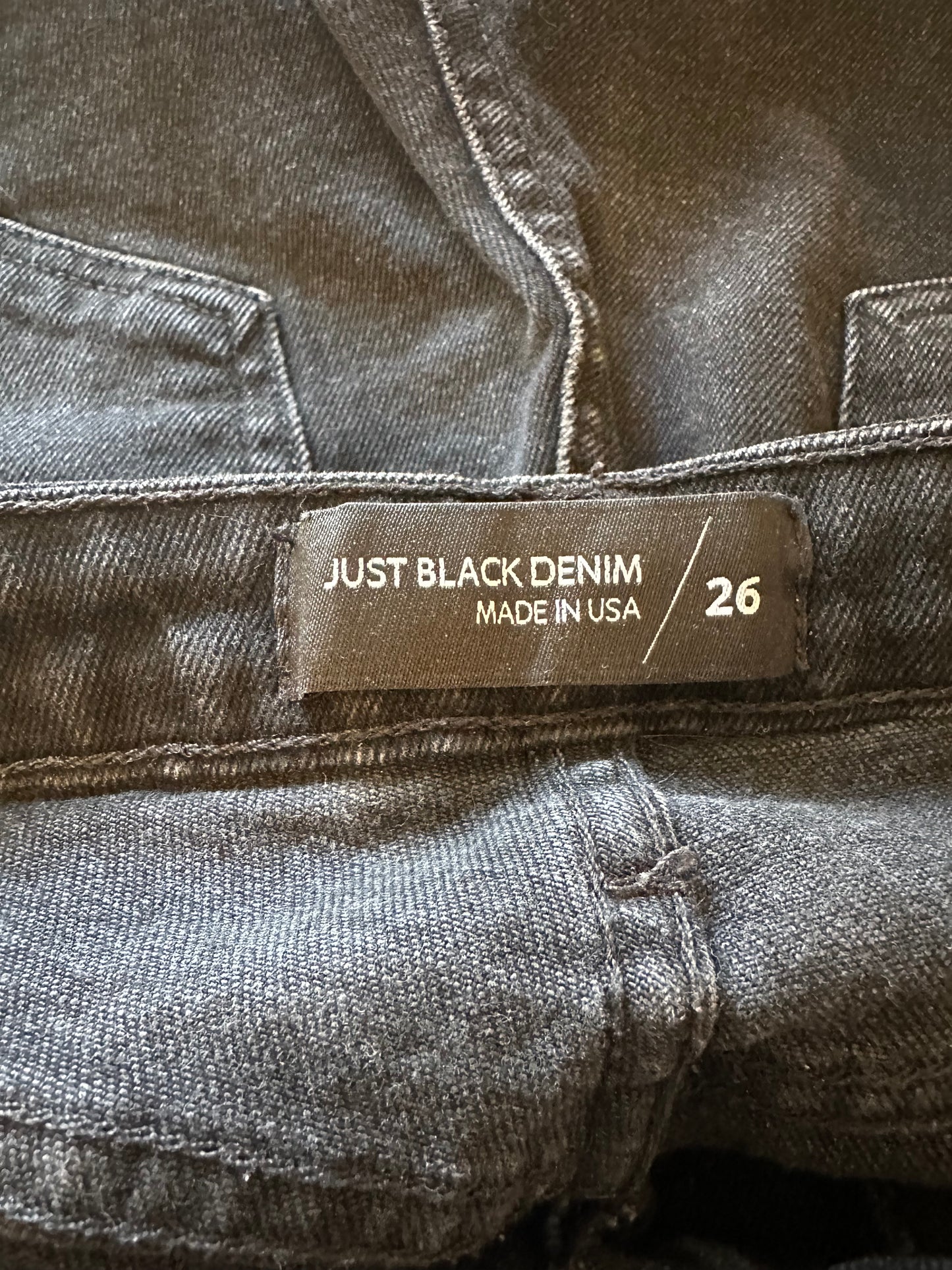 Just Black High Rise Bootcut Black Denim Jeans | Size 26