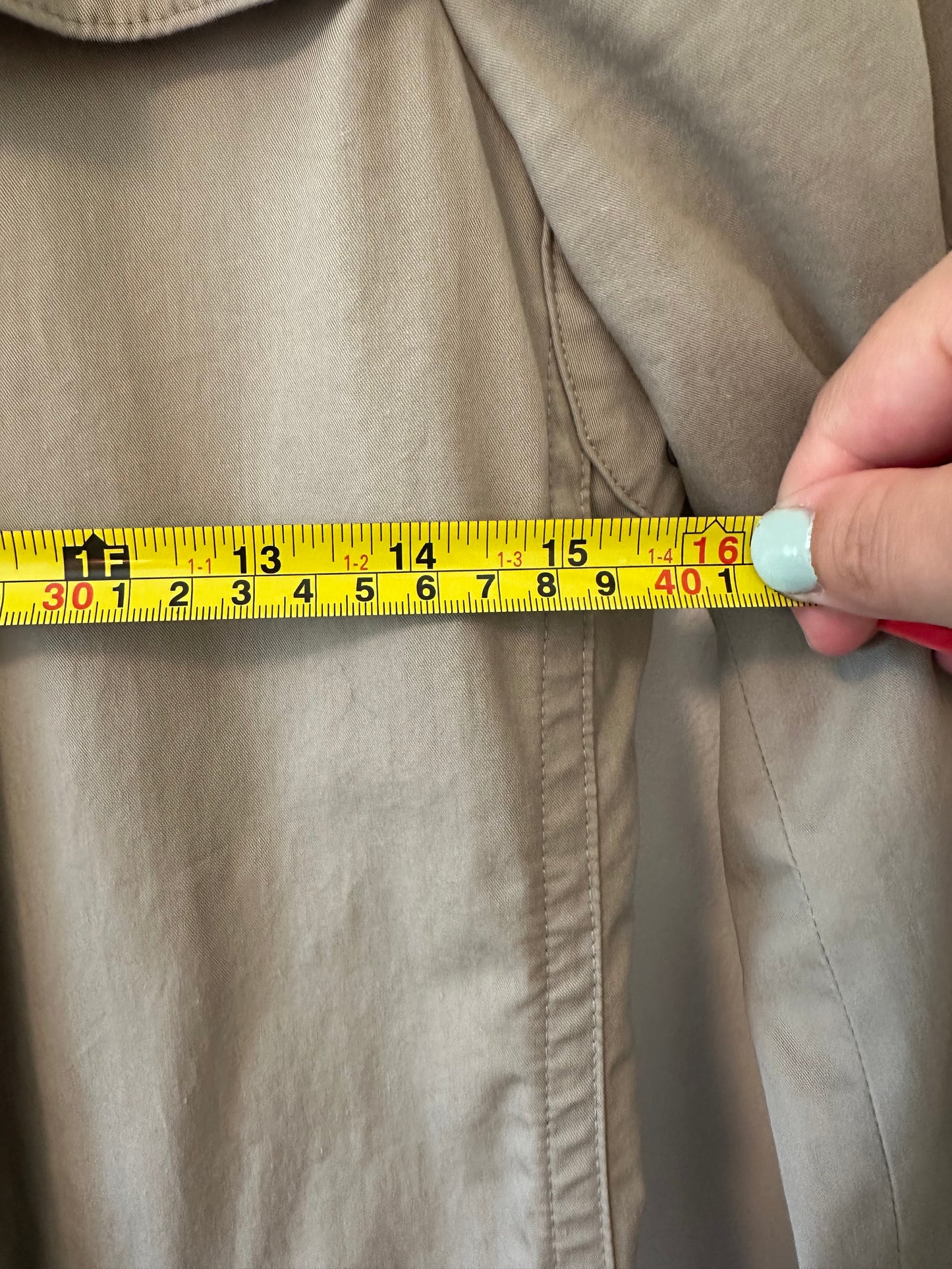 Burberry Brit Classic Tan Double-Breasted Cotton Women's Trench Coat Size 8