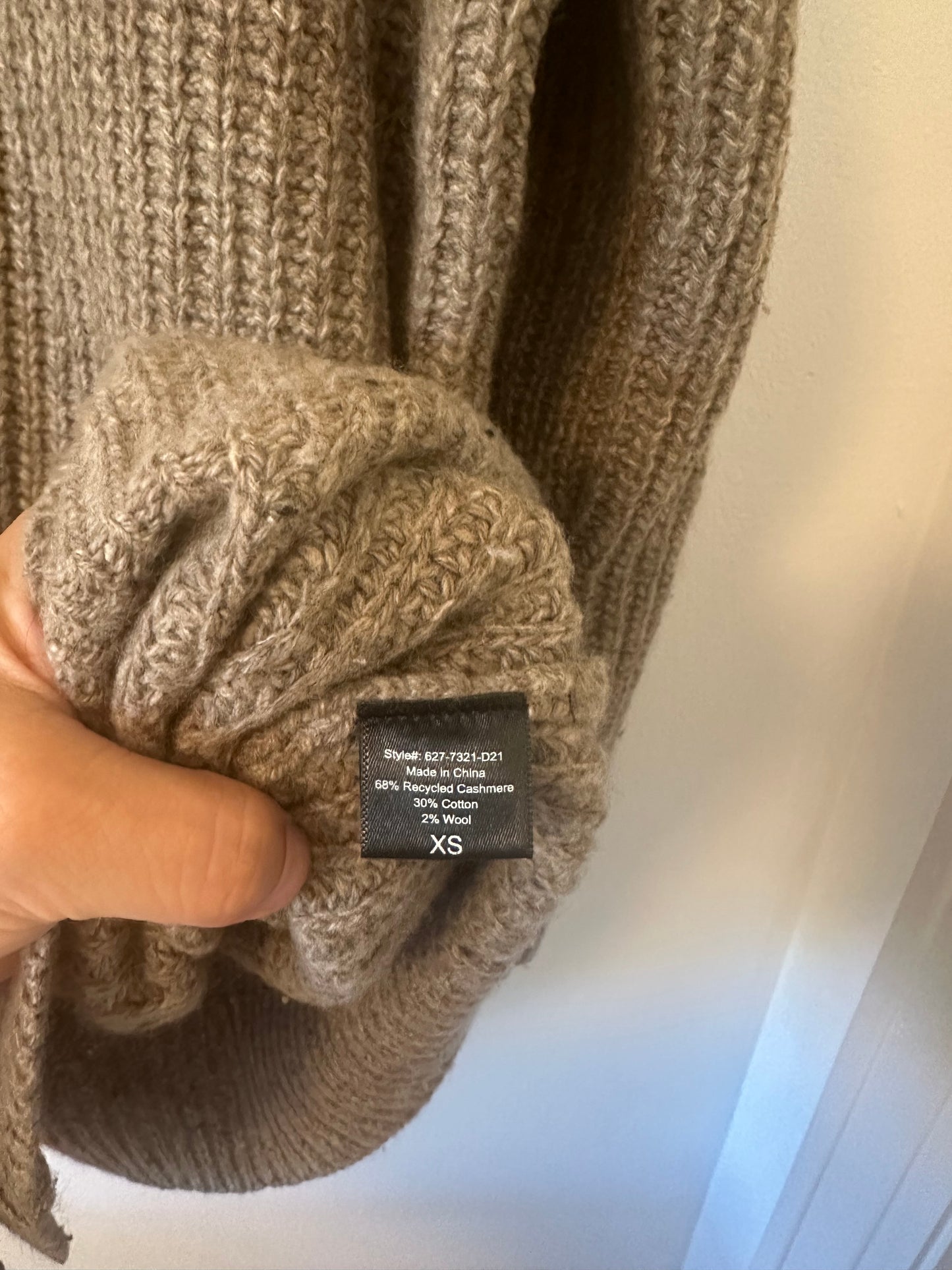 Jenni Kayne Taupe Knit Cocoon Cardigan