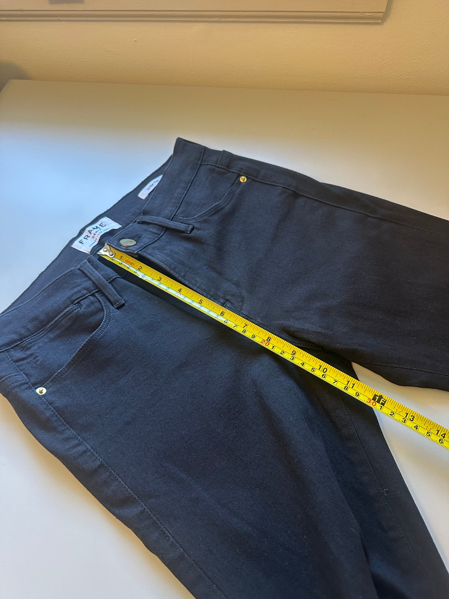 Frame Denim - Le High Black Flare Stretch Jeans | Size 28