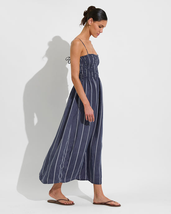 Left on Friday Cabana Maxi Dress in Varsity / Coconut - Size S/M