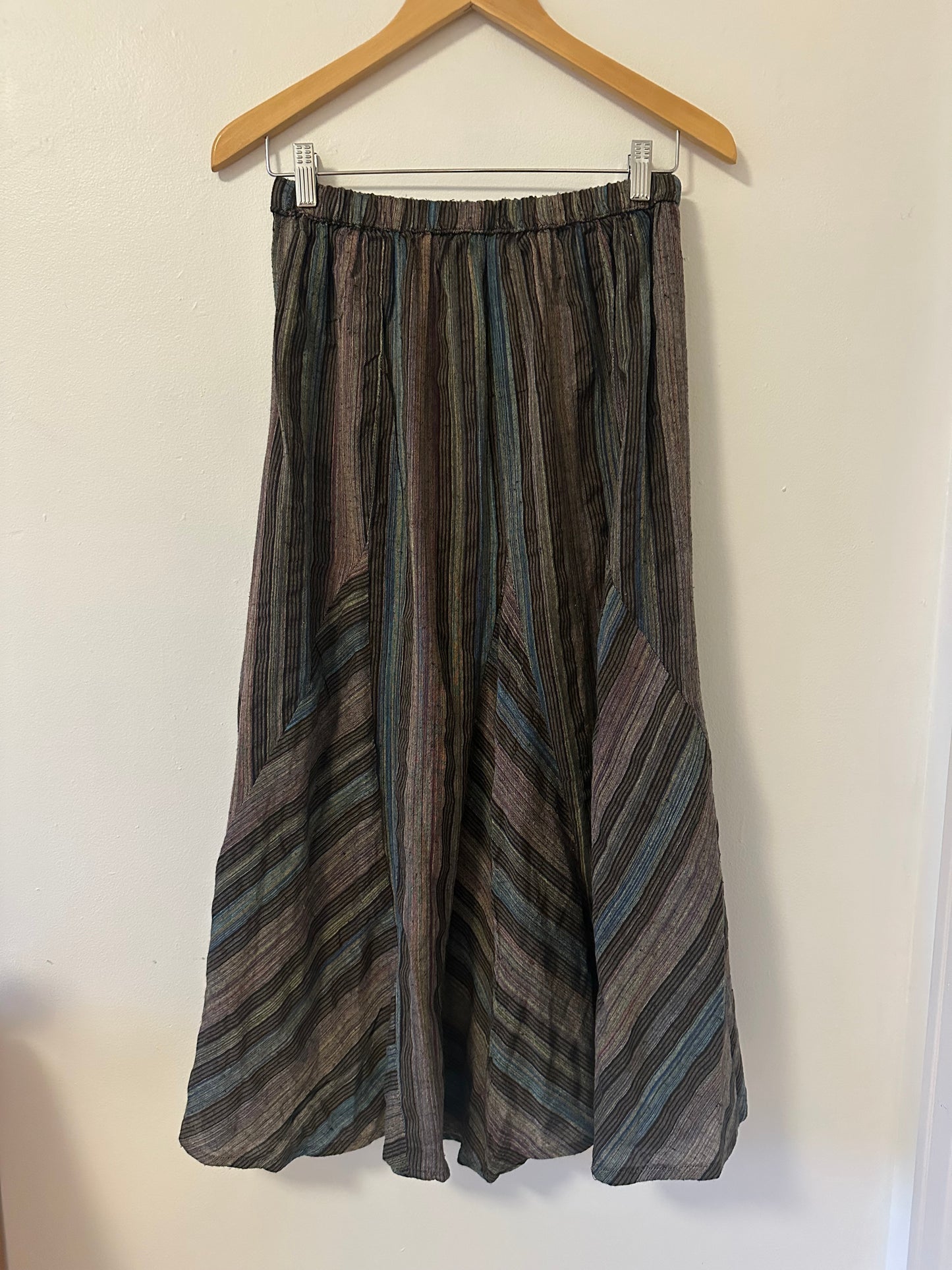 NWT Cotton Striped Maxi Skirt
