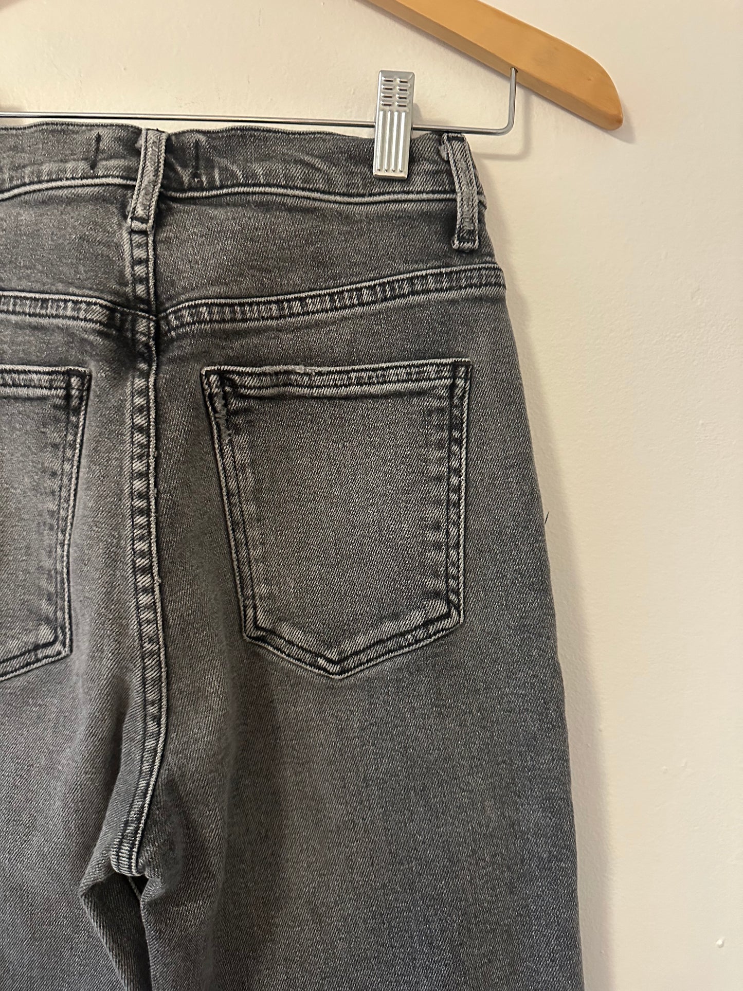 Agolde Pinch Waist High Rise Charcoal Skinny Jeans in Interlude - Size 24