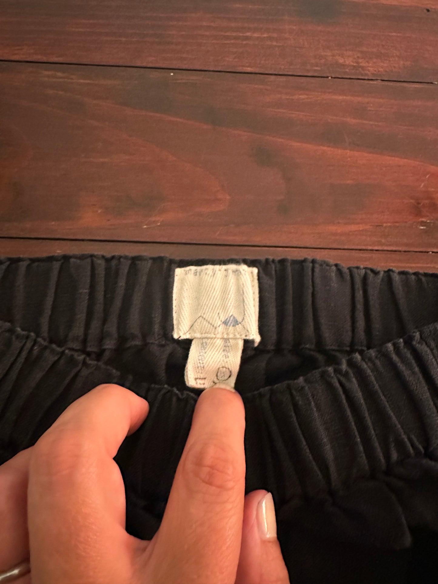 Marty Jean Black Cropped Linen “Uniform” Pants - Size XS