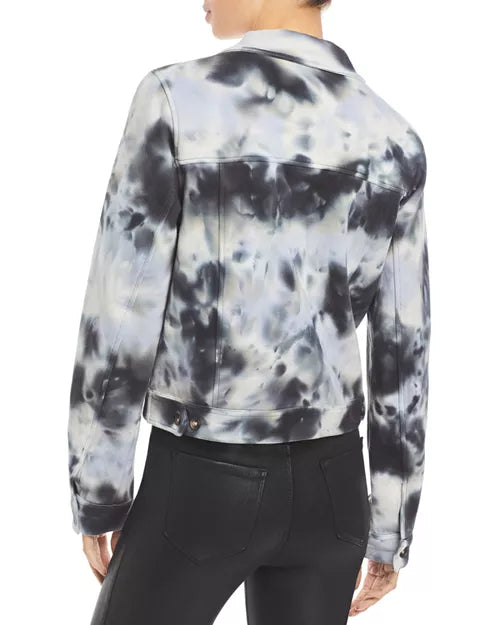 Rails Steffi Tie-Dye Jacket with Flap Pockets in Navy Charcoal | Size Large
