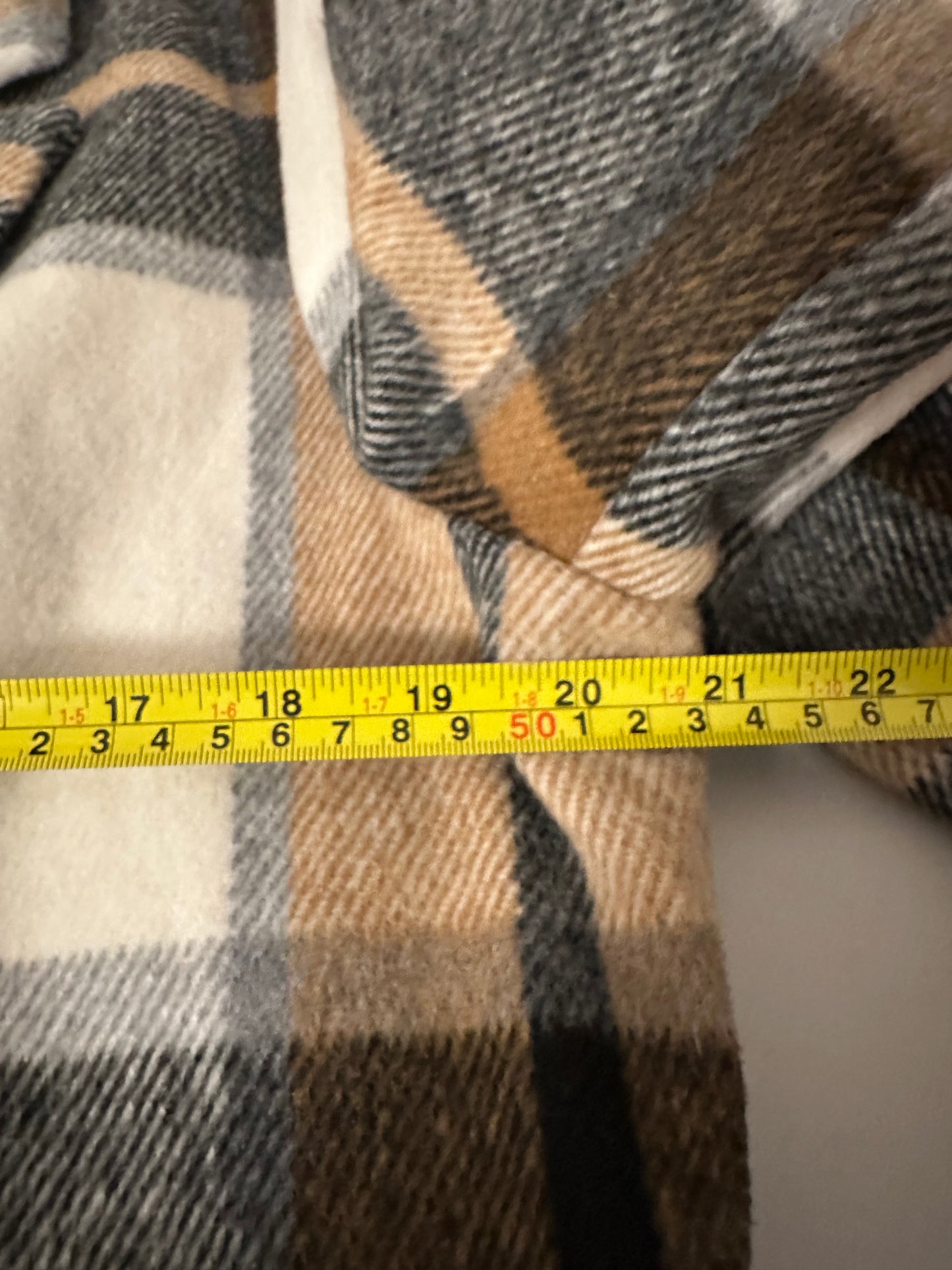 BB Dakota Steve Madden Cher Ivory Plaid Brushed Coat | Size Large