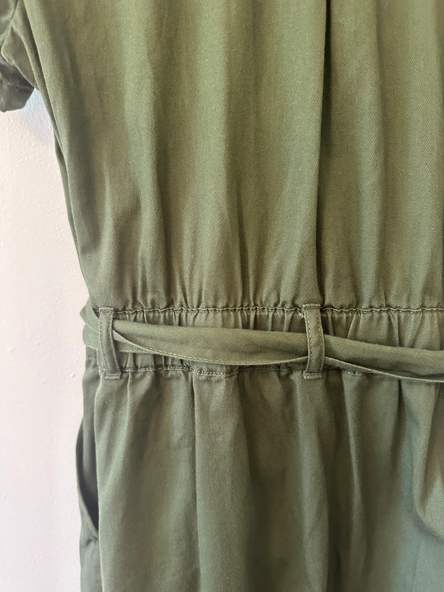 J. Crew Utility Shirt Dress in Olive Green - Size 6