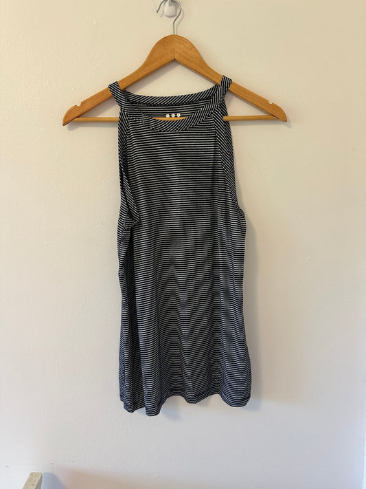 Three Dots Striped Sleeveless Women's Top - Size Medium