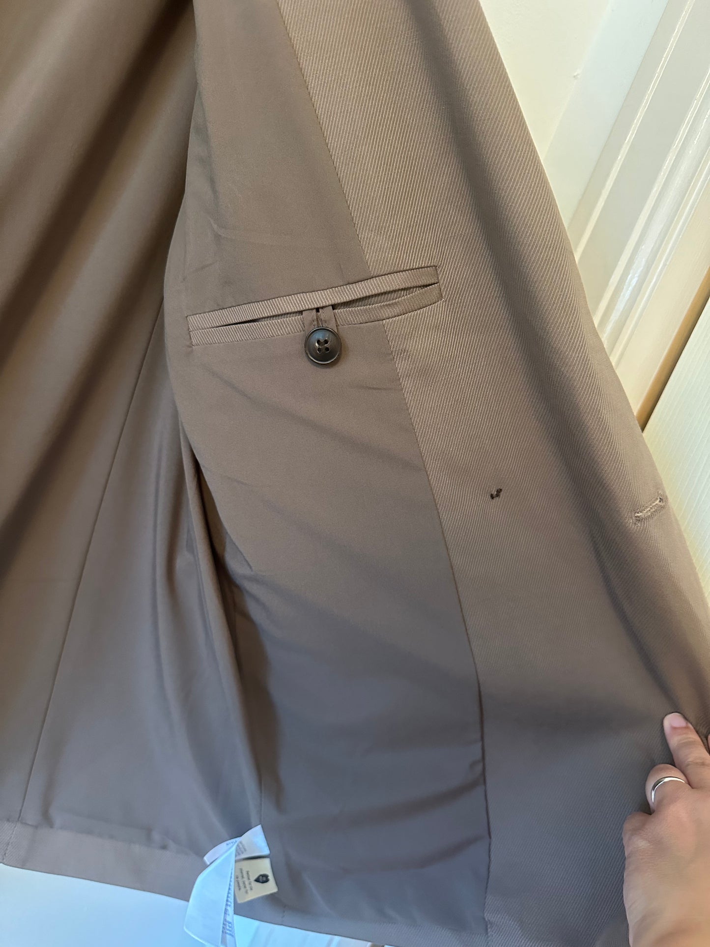 Madewell Womens Drapeweave Caldwell Double-Breasted Blazer Brown - Large