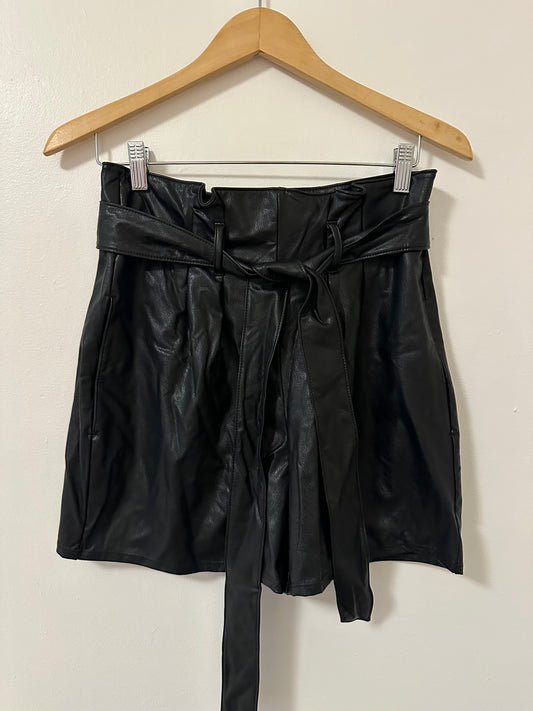 NWT Commando Tie Waist Shorts in Faux Leather Size Small