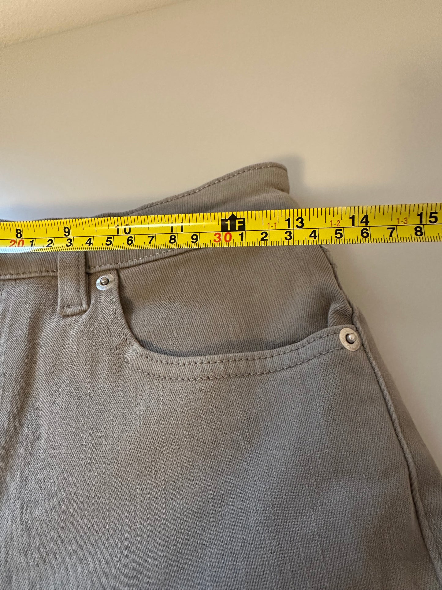 NWT Yoga Jeans Sage Green Flare Cropped Jeans | Size 27