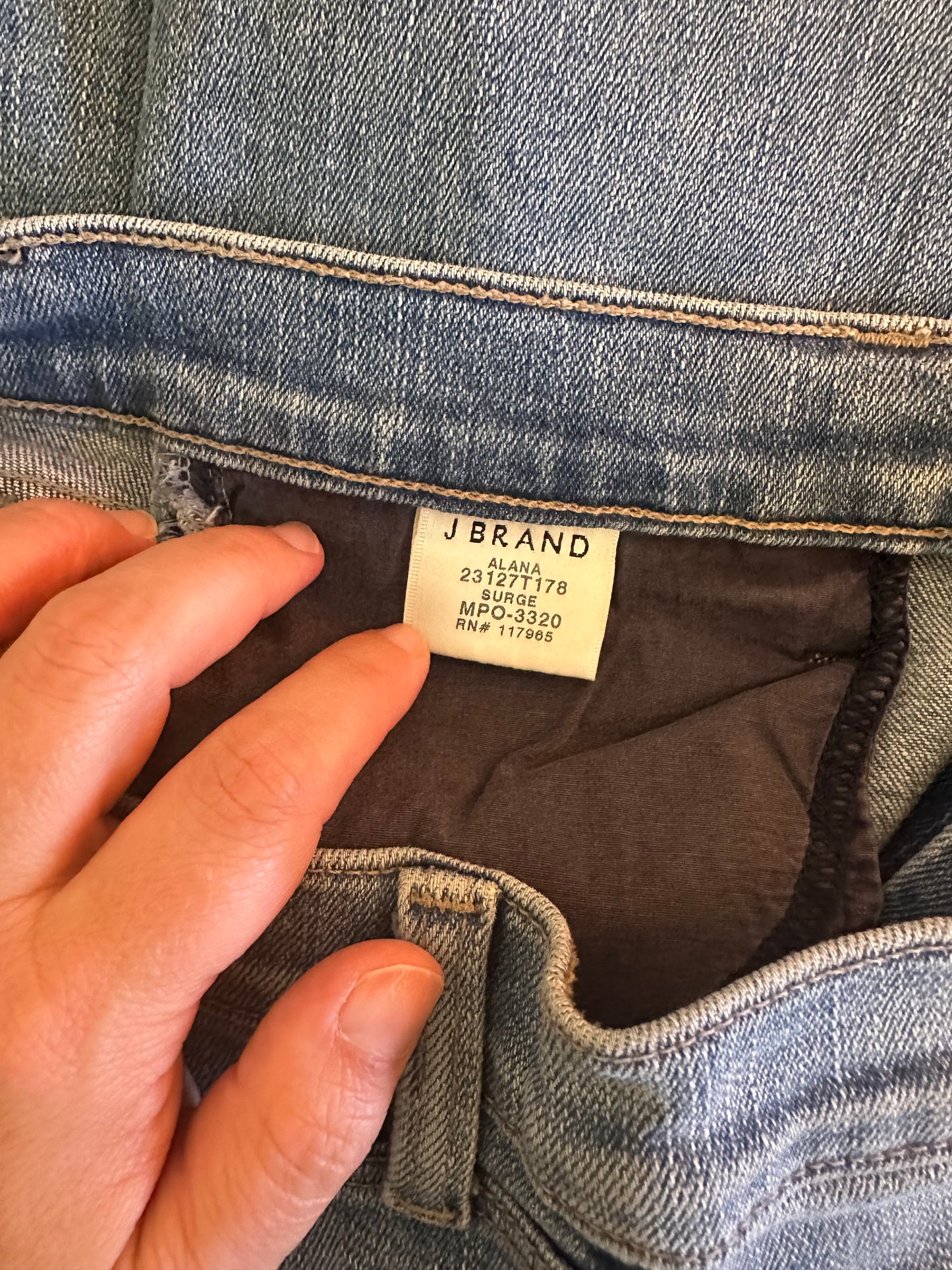 J Brand Alana Classic Blue Denim Jeans Size 27