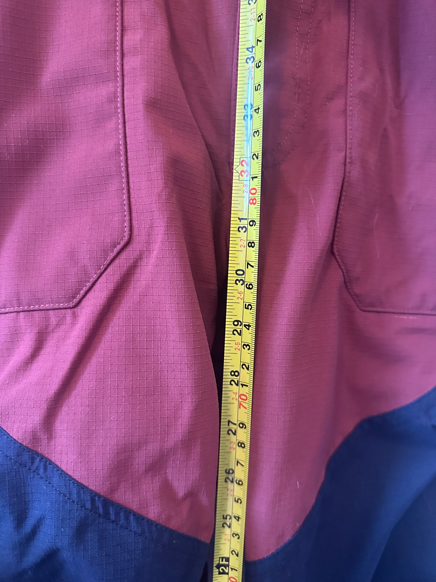 ThirtyTwo Rust Red and Black Bib Snowpants - Size Small