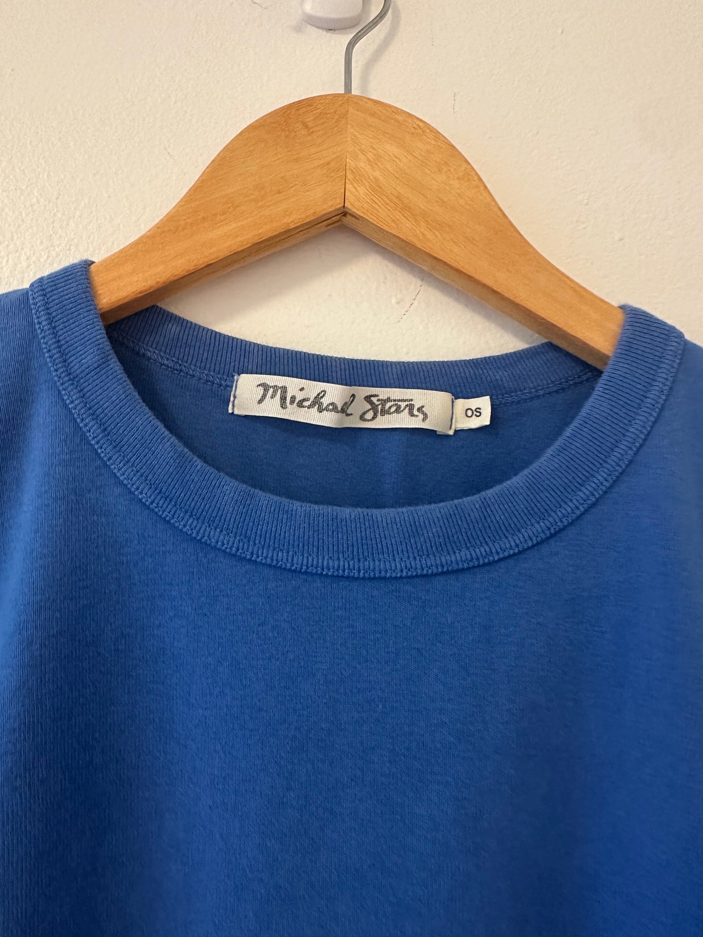 Michael Stars Classic Short Sleeve T-Shirt Top in Blue - Size OS
