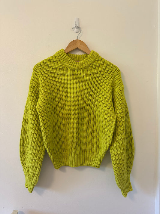 Show Me Your Mumu Women's Bailey Sweater in Lime Green - Size XS